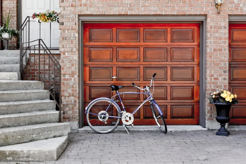 Custom wood garage door in Chula Vista
