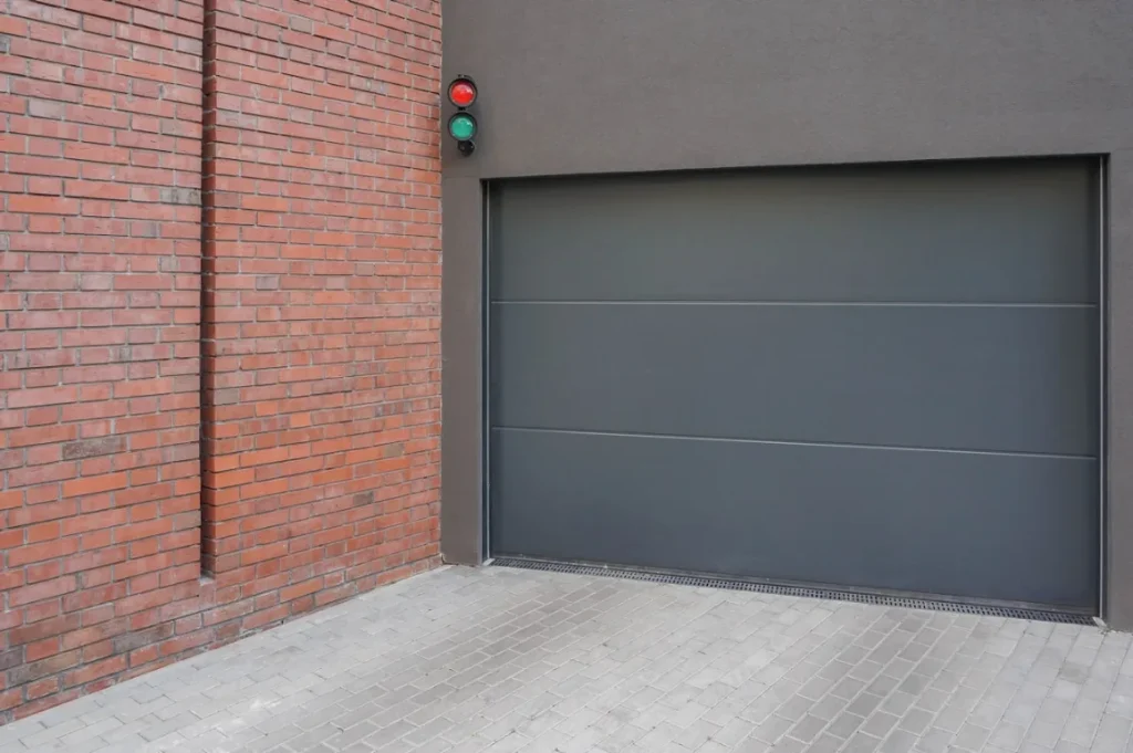 Grey garage door repair in Oceanside