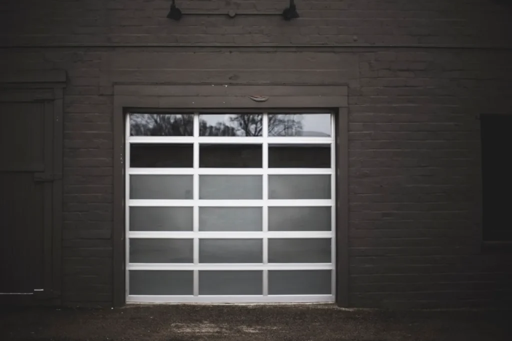 Modern garage door in San Diego County